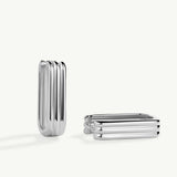 Pendientes Sleek Lines Bloc en Plata de Primera Ley