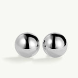 Pendientes Bold Stud Maxi en Plata de Primera Ley