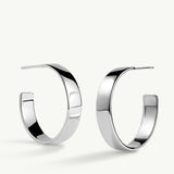 Pendientes Aro Band en Plata de Primera Ley