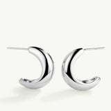 Pendientes Bold Dune en Plata de Primera Ley