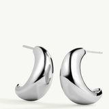 Pendientes Bold Dune en Plata de Primera Ley