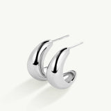 Pendientes Bold Dune en Plata de Primera Ley