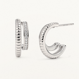 Pendientes Caela Line en Plata de Primera Ley
