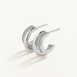 Pendientes Caela Duo en Plata de Primera Ley