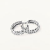 Pendientes Aro Sleek Lines en Plata de Primera Ley