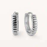 Pendientes Aro Sleek Lines en Plata de Primera Ley