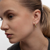 Pendientes Torsa en Plata 925 Bañada en Oro de 18 Kt