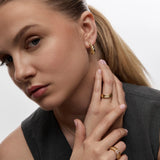 Pendientes Torsa en Plata 925 Bañada en Oro de 18 Kt