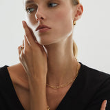 Pendientes Juli 13 mm en Plata 925 Bañada en Oro de 18 Kt