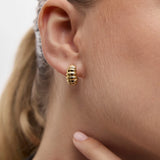 Pendientes Coil en Plata 925 Bañada en Oro de 18 Kt