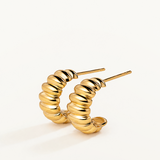 Pendientes Coil en Plata 925 Bañada en Oro de 18 Kt