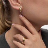 Pendientes Coil en Plata 925 Bañada en Oro de 18 Kt