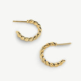 Pendientes Aro Gallonados 20 mm en Plata 925 Bañada en Oro de 18 Kt