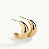 Pendientes Bold Dune en Plata 925 Bañada en Oro de 18 Kt