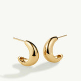 Pendientes Bold Dune en Plata 925 Bañada en Oro de 18 Kt