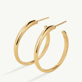 Pendientes Aro Lena en Plata 925 Bañada en Oro de 18 Kt