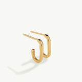 Pendientes Links Clip en Plata 925 Bañada en Oro de 18 Kt