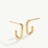 Pendientes Links Clip en Plata 925 Bañada en Oro de 18 Kt