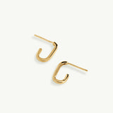 Pendientes Links Clip en Plata 925 Bañada en Oro de 18 Kt