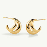 Pendientes Links Bloom en Plata 925 Bañada en Oro de 18 Kt
