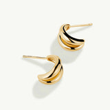 Pendientes Links Blend en Plata 925 Bañada en Oro de 18 Kt