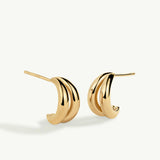 Pendientes Links Blend en Plata 925 Bañada en Oro de 18 Kt