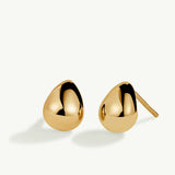 Pendientes Juli 10 mm en Plata 925 Bañada en Oro de 18 Kt