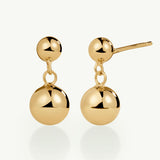 Pendientes Bold Duo en Plata 925 Bañada en Oro de 18 Kt