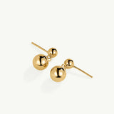 Pendientes Bold Duo en Plata 925 Bañada en Oro de 18 Kt