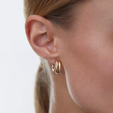Pendientes Caela Duo en Plata 925 Bañada en Oro de 18 Kt