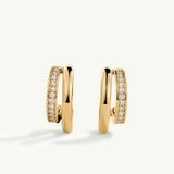 Pendientes Caela Duo en Plata 925 Bañada en Oro de 18 Kt