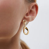 Pendientes Alena Flow en Plata 925 Bañada en Oro de 18 Kt