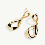 Pendientes Alena Flow en Plata 925 Bañada en Oro de 18 Kt