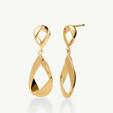 Pendientes Alena Flow en Plata 925 Bañada en Oro de 18 Kt