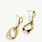Pendientes Alena Flow en Plata 925 Bañada en Oro de 18 Kt