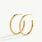 Pendientes Aro Lena Mini en Plata 925 Bañada en Oro de 18 Kt