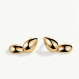 Pendientes Juli Duo en Plata 925 Bañada en Oro de 18 Kt