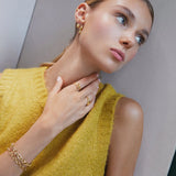 Pendientes Juli Duo en Plata 925 Bañada en Oro de 18 Kt