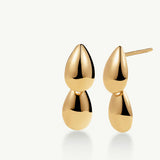 Pendientes Juli Duo en Plata 925 Bañada en Oro de 18 Kt