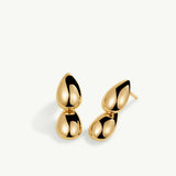 Pendientes Juli Duo en Plata 925 Bañada en Oro de 18 Kt