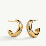 Pendientes Caela en Plata 925 Bañada en Oro de 18 Kt