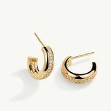 Pendientes Caela en Plata 925 Bañada en Oro de 18 Kt