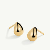 Pendientes Juli 8 mm en Plata 925 Bañada en Oro de 18 Kt