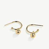 Pendientes Bold Charm en Plata 925 Bañada en Oro de 18 Kt