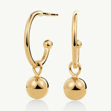 Pendientes Bold Charm en Plata 925 Bañada en Oro de 18 Kt