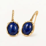 Pendientes Velvet Blue Drop en Plata 925 Bañada en Oro de 18 Kt