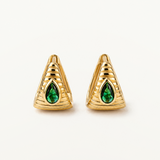 Pendientes Zenit en Plata 925 Bañada en Oro de 18 Kt