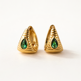 Pendientes Zenit en Plata 925 Bañada en Oro de 18 Kt