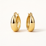 Pendientes Aro Luma en Plata 925 Bañada en Oro de 18 Kt