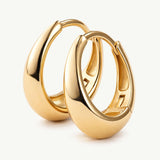 Pendientes Lunara Bold en Plata 925 Bañada en Oro de 18 Kt